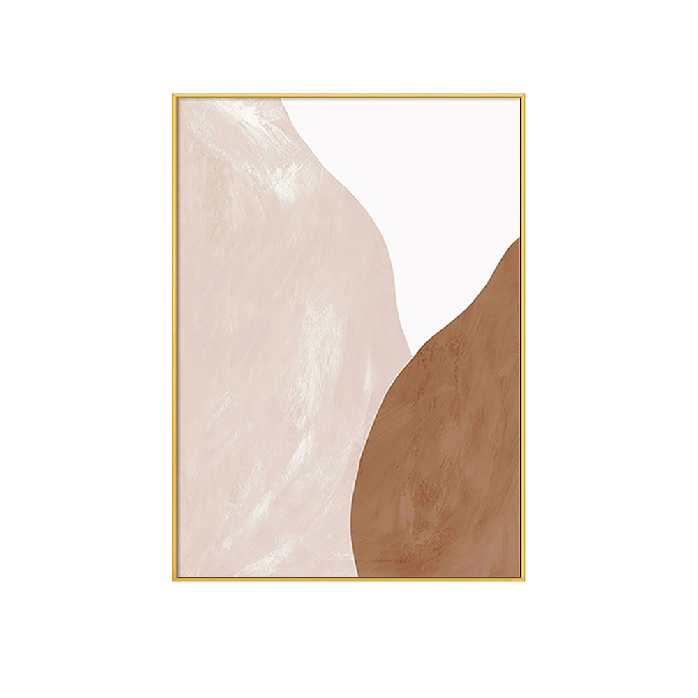 Modern Abstract Wall Decor for Living Room Canvas Art Painting with Gold Frame Set of 2