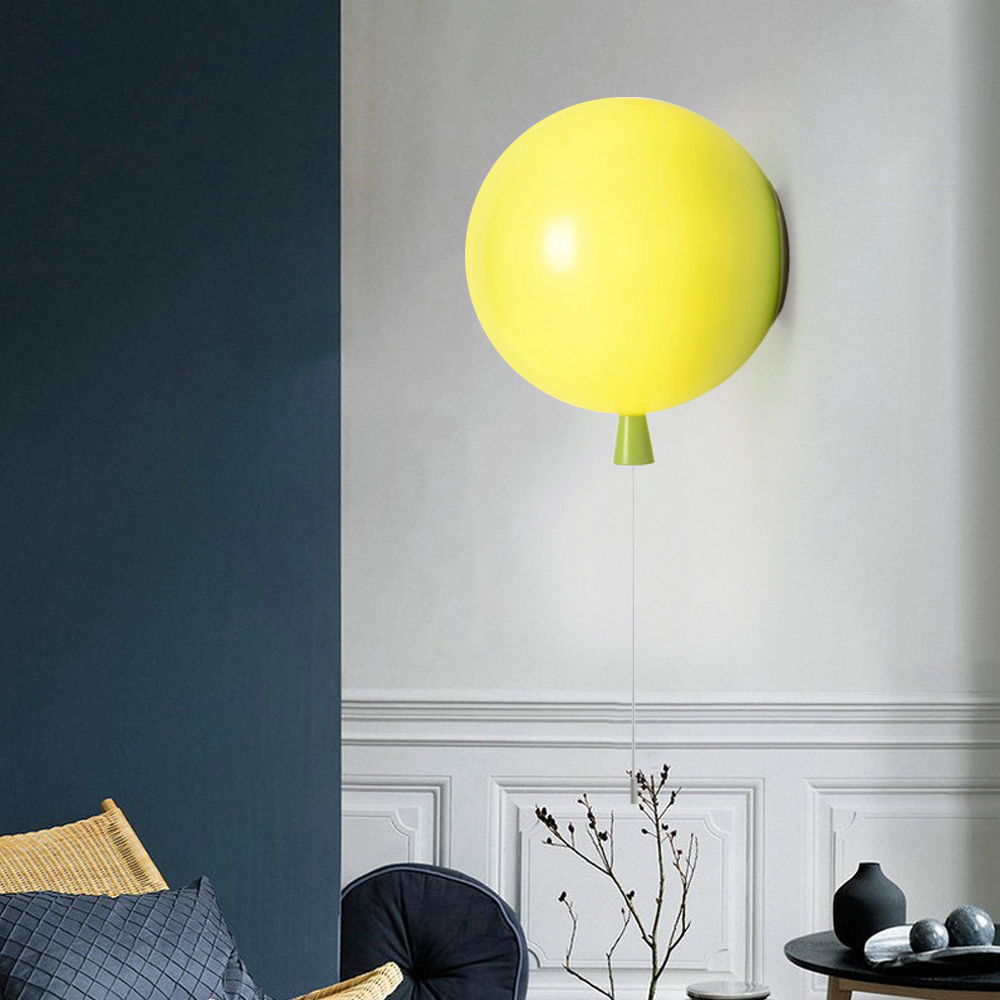 Story Contemporary Green Ballon Shaped Large Wall Sconce Light