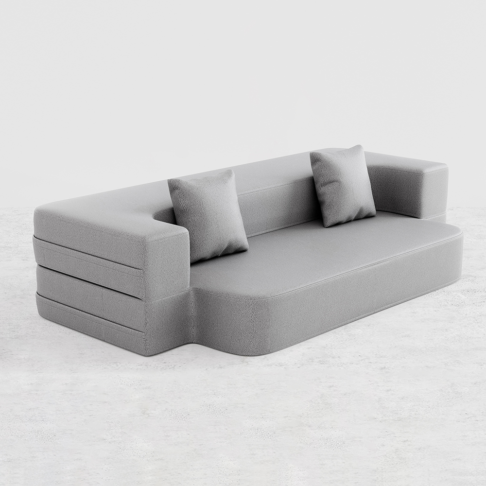 79 „modernes klappbares Schlafsofa gepolstertes Sofa Leder-Aire Sofa