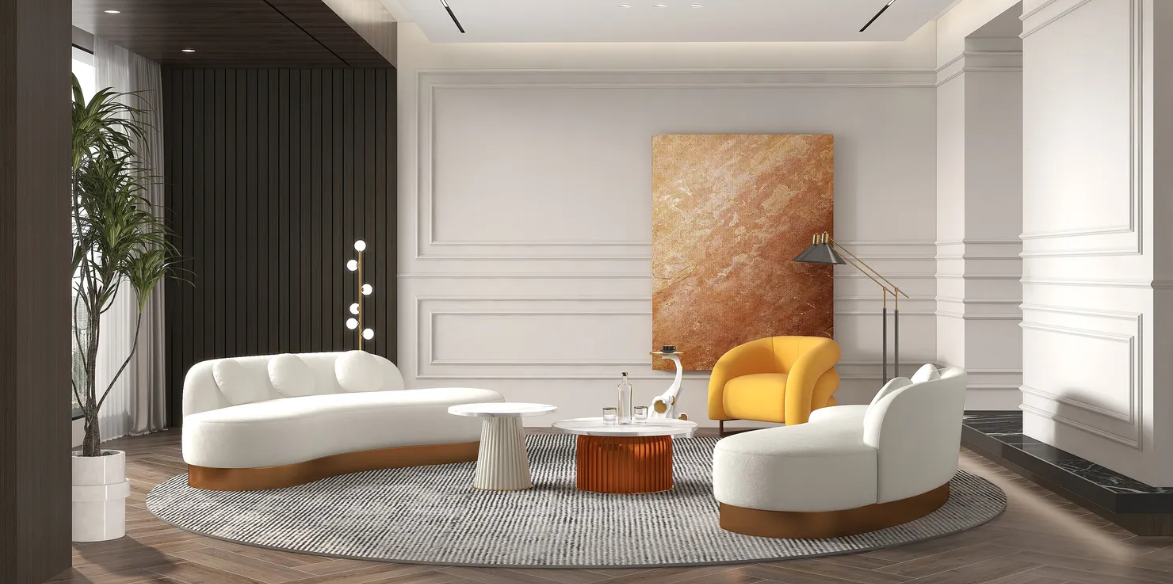 Ideas para cuando el sofá tiene que estar en el centro de la habitación