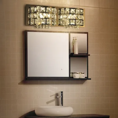 Homary LED Amber Glass Bell Shade Bronze Metal Wall Sconce Bathroom Vanity Light 