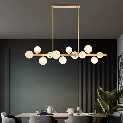 Light Linear Island Light in Gold-Homary