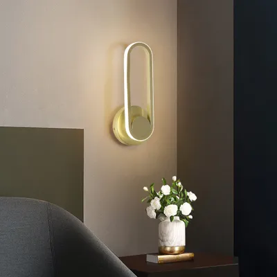 LED Wall Lamp Chrome White Lighting Adjustable Swivel Rotating Circle Light Save 