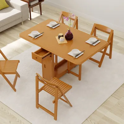 57 Modern Solid Wood Folding 5 Piece, Best Dining Table Brands Singapore 2022