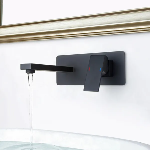 Dree Contemporary Single Handle Wall Mounted Solid Brass ...