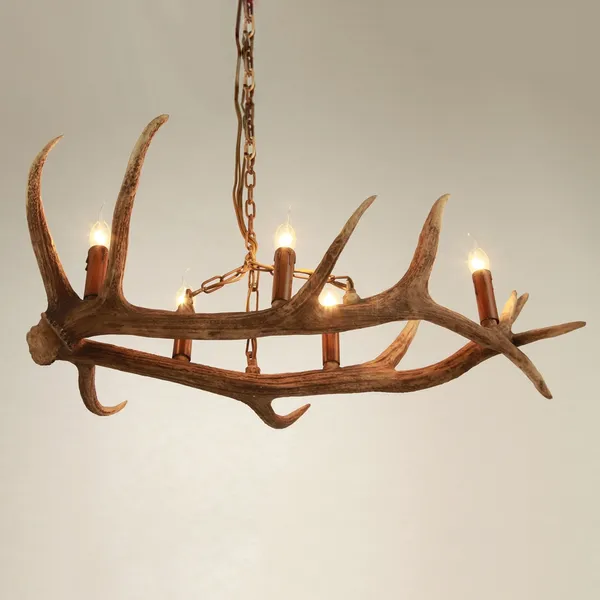 Rustic Faux Deer Antler Resin Twig, Elk Antler Pool Table Lights
