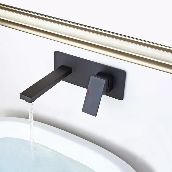 Dree Contemporary Single Handle Wall Mounted Solid Brass ...