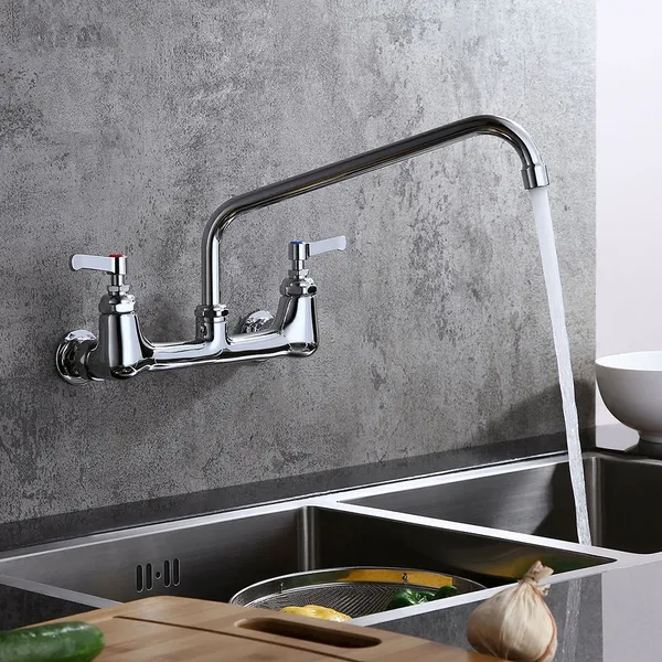 New Chrome Mixer Lever Tap faucet for Commercial Kitchen Sink 