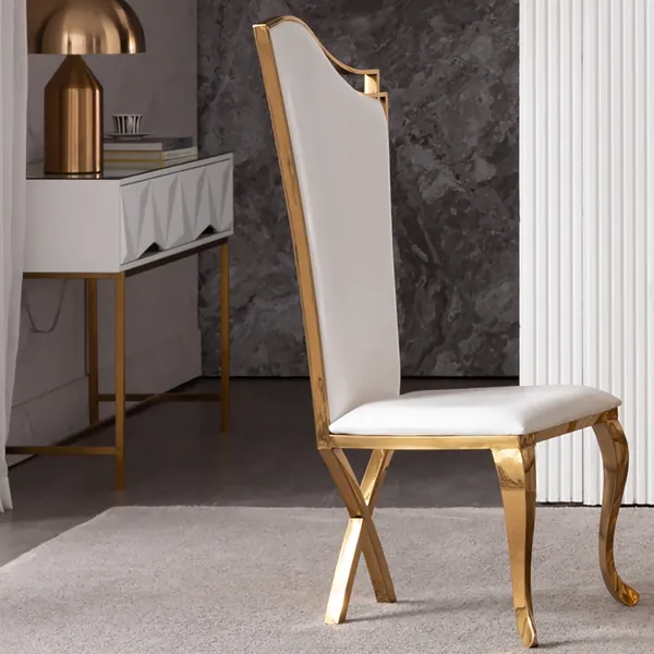 White Upholstered Dining Chairs Set Of, Pictures Of Gold Upholstered Dining Chairs