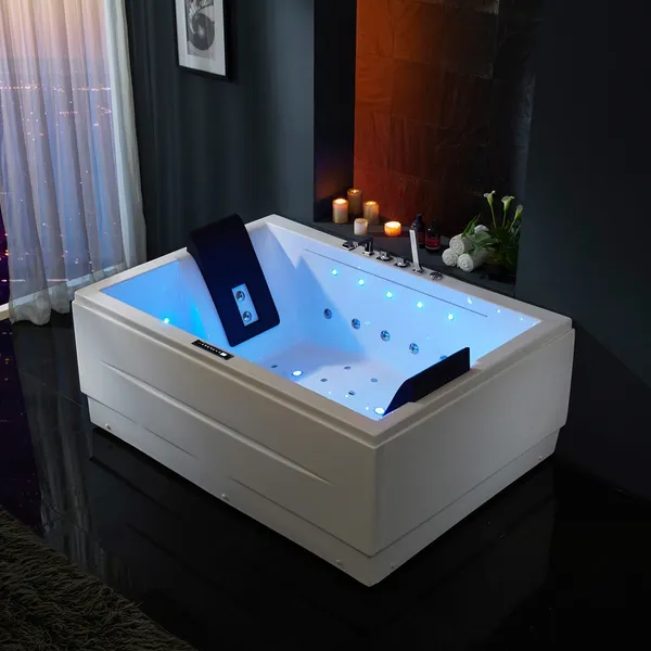 A Tub In White Chromatherapy Led Homary, Air Massage Bathtubs