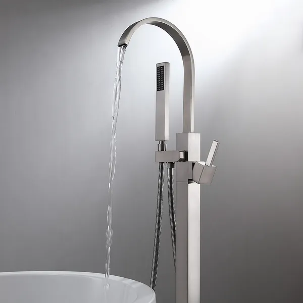 Brushed Nickel Freestanding Tub Filler, How To Replace Stand Alone Bathtub Faucet