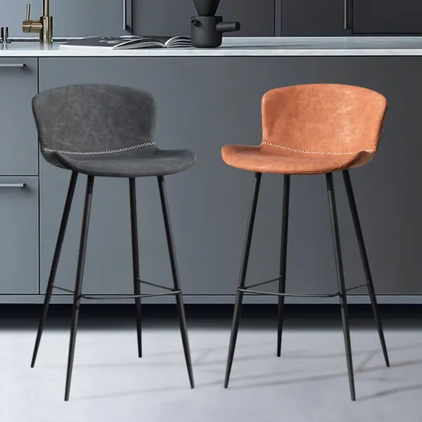 Brown Counter Height Bar Stool Pu, What Height Is A Bar Stool