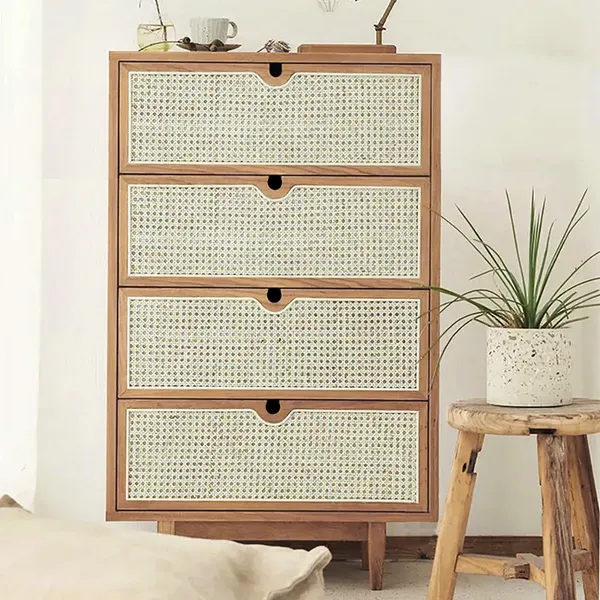 Drawers Chest Rattan Woven In Large Homary, Large 4 Drawer Dresser
