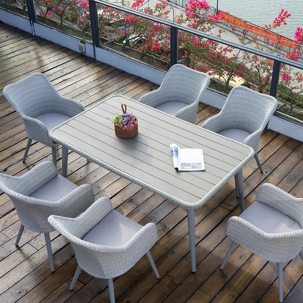 Rattan Armchair Homary, Off White Modern Outdoor Dining Chairs