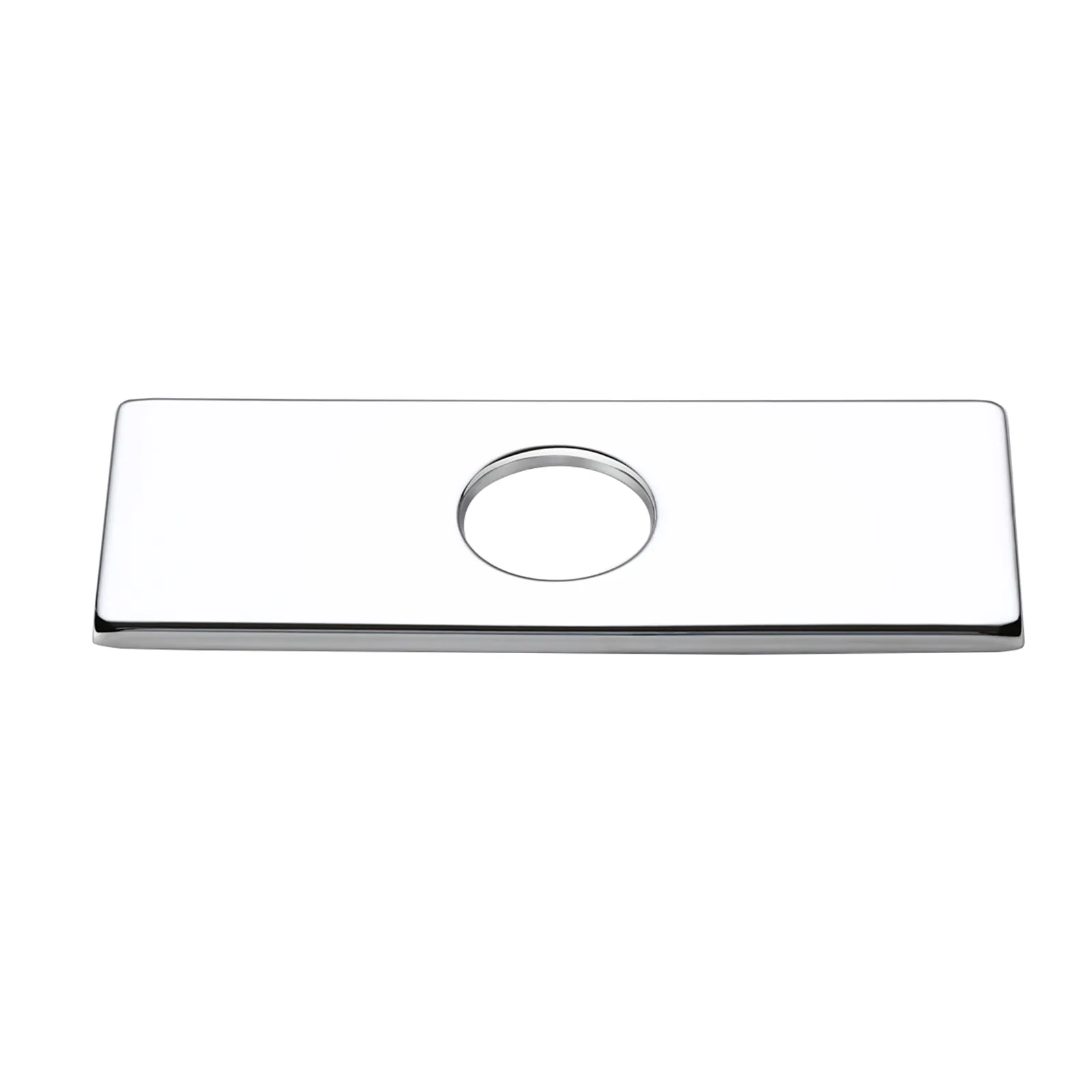 Square Escutcheon Plate Bathroom Vanity Sink Faucet Hole Cover Deck Plate Polished Chrome