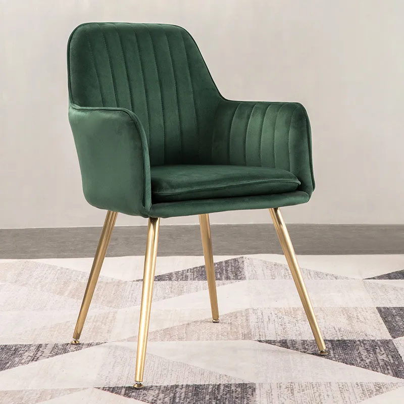 Modern Dining Chair Green Velvet, Upholstered Dining Chairs With Arms Gray