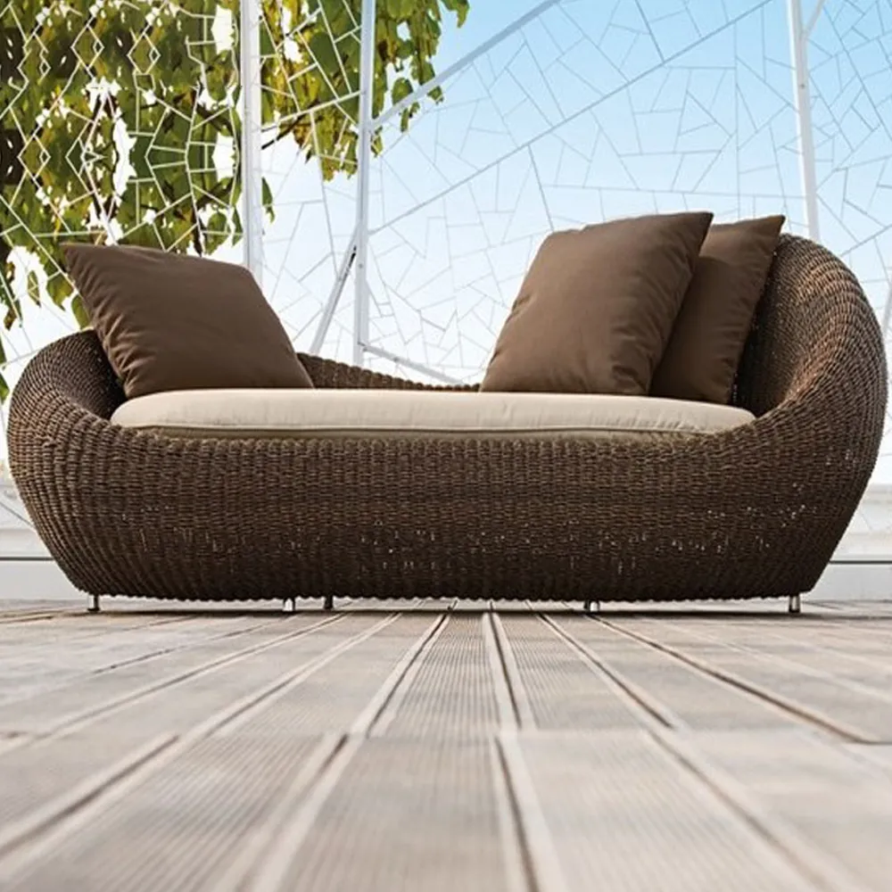 curved wicker sofa cushions