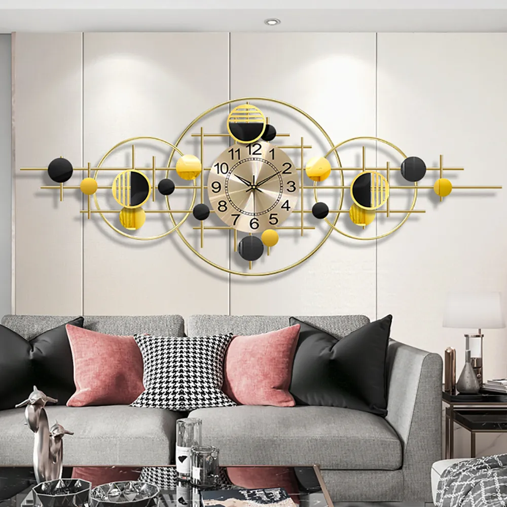 Style A Hollow-out Design Creative Large Wall Clock Modern Luxury 
