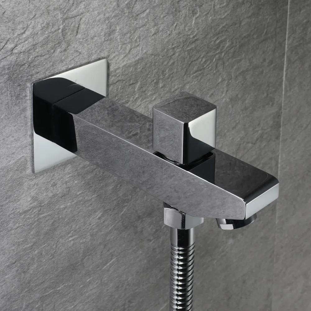 Wall-Mounted 23" Thermostatic Shower System in Chrome 4 Functions