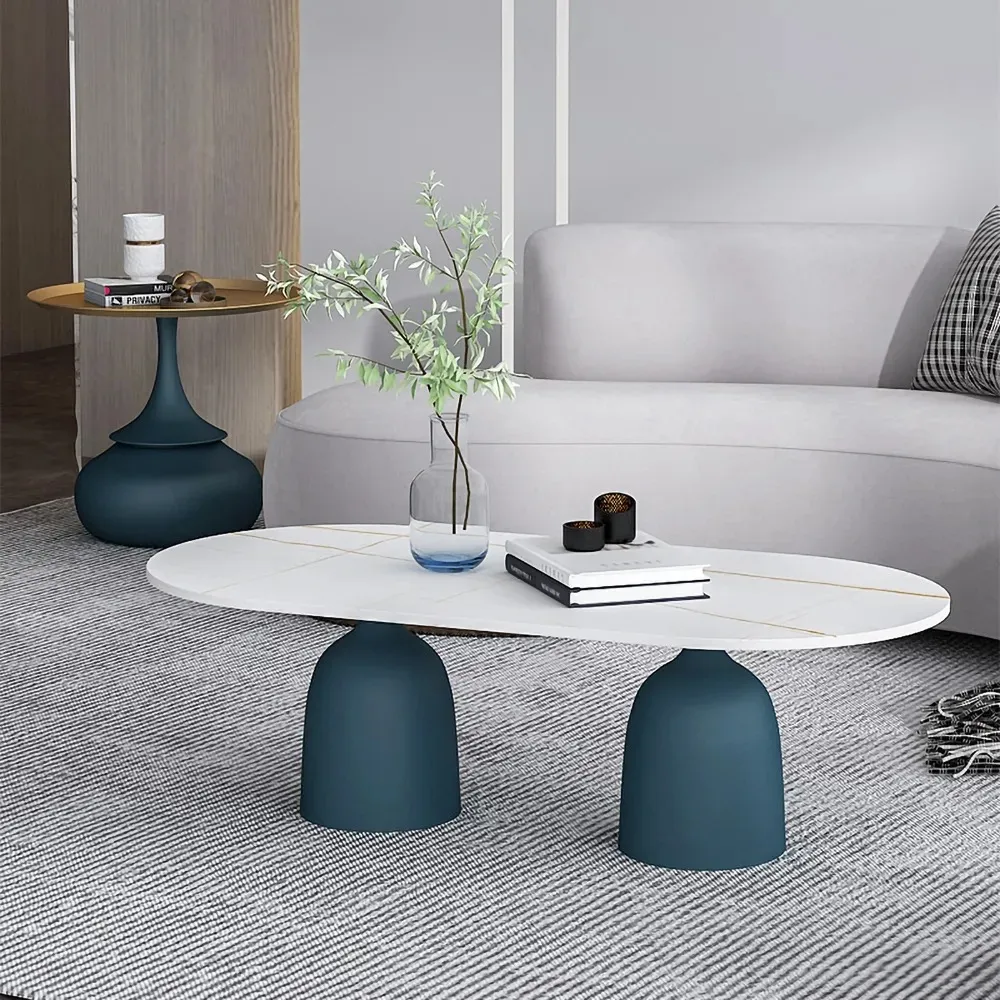 blue gray coffee table