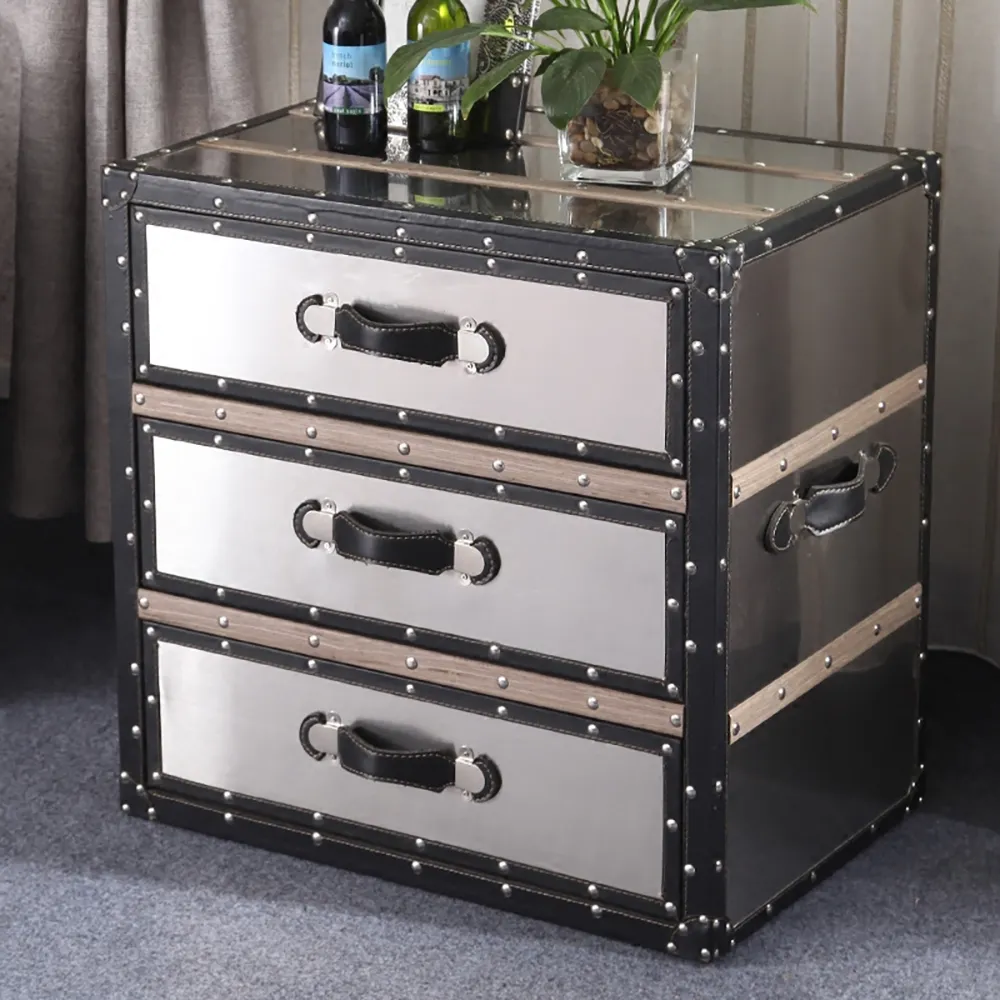 black nickel bedside tables