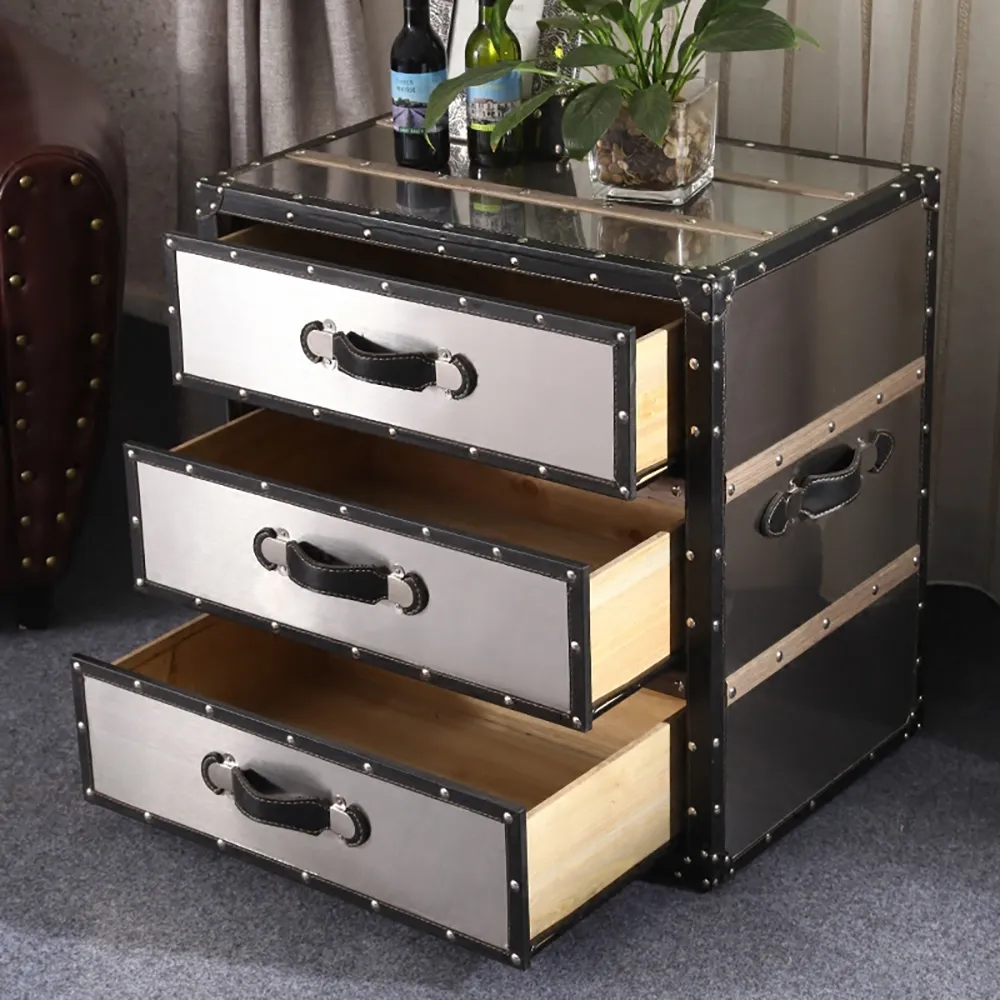 3 drawer storage nightstand