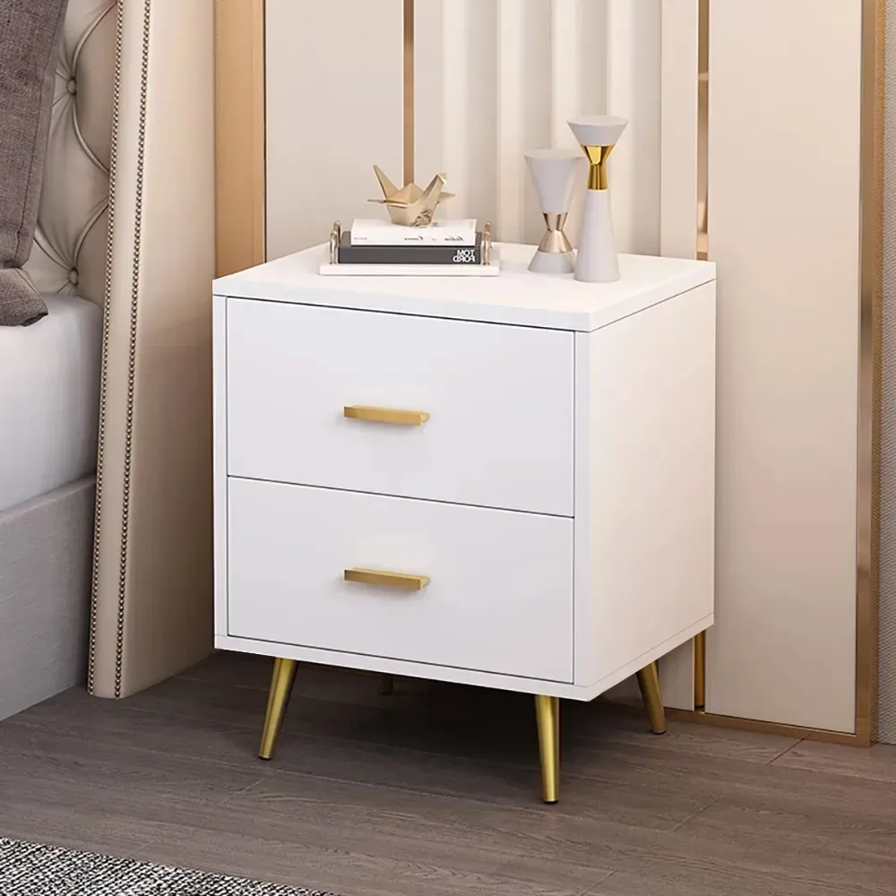 3 Color Modern Nightstands Bedside End Table with 2 Drawers Bedroom Furniture 