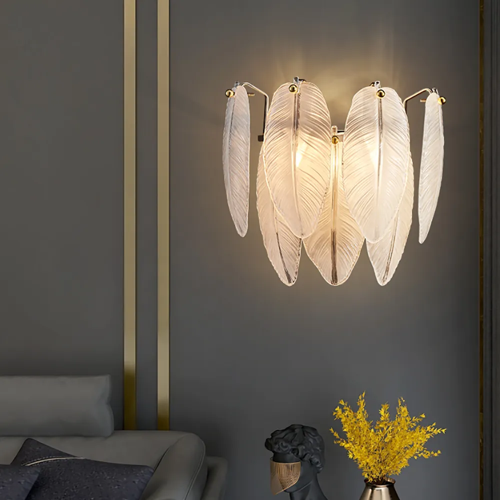 feather wall sconce