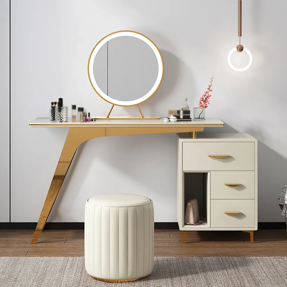 Inside Out ioHOMES Princess Victoria Vanity Table with Stool Espresso HOMES