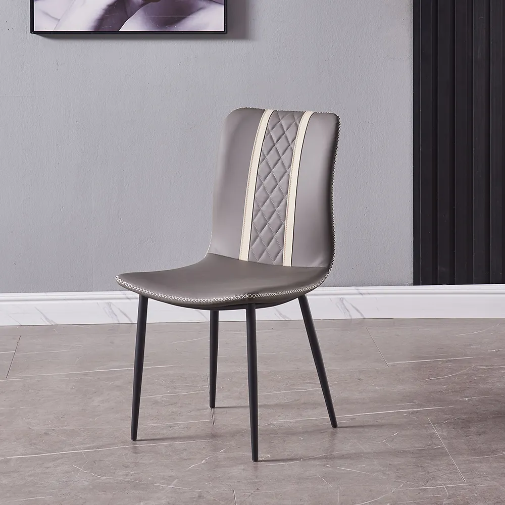 leather armless dining chair