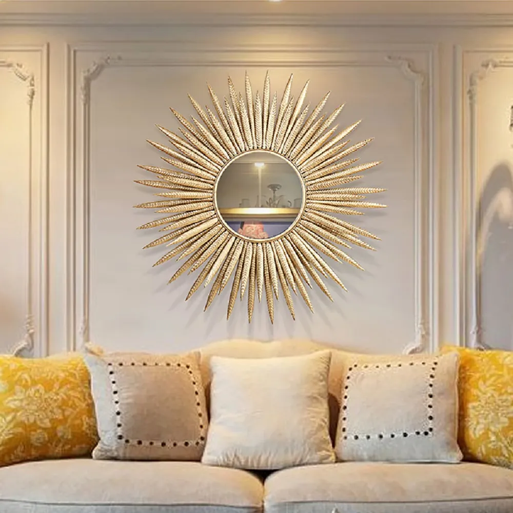 decorative gold mirror wall