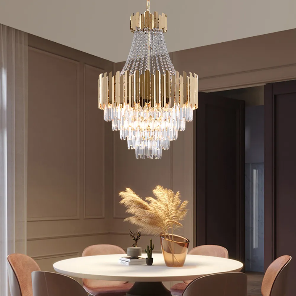 brown crystal chandelier lighting