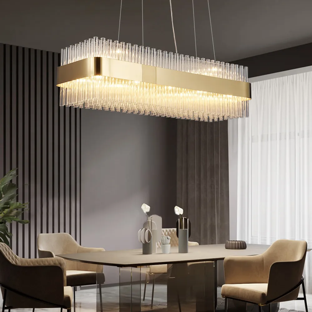 stainless steel and glass pendant light