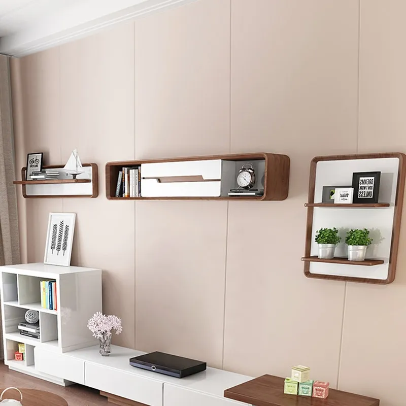 Floating Shelves Wall Mounted Storage, Wall Mounted Wooden Shelves White And