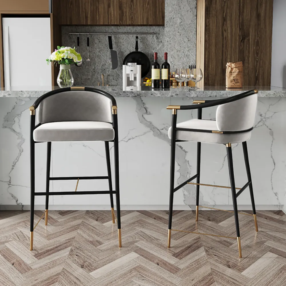 modern gray bar stools