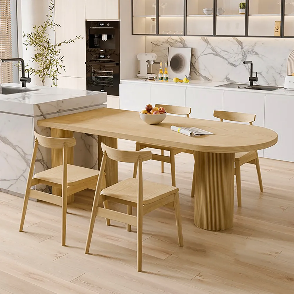 6 seater pine dining table