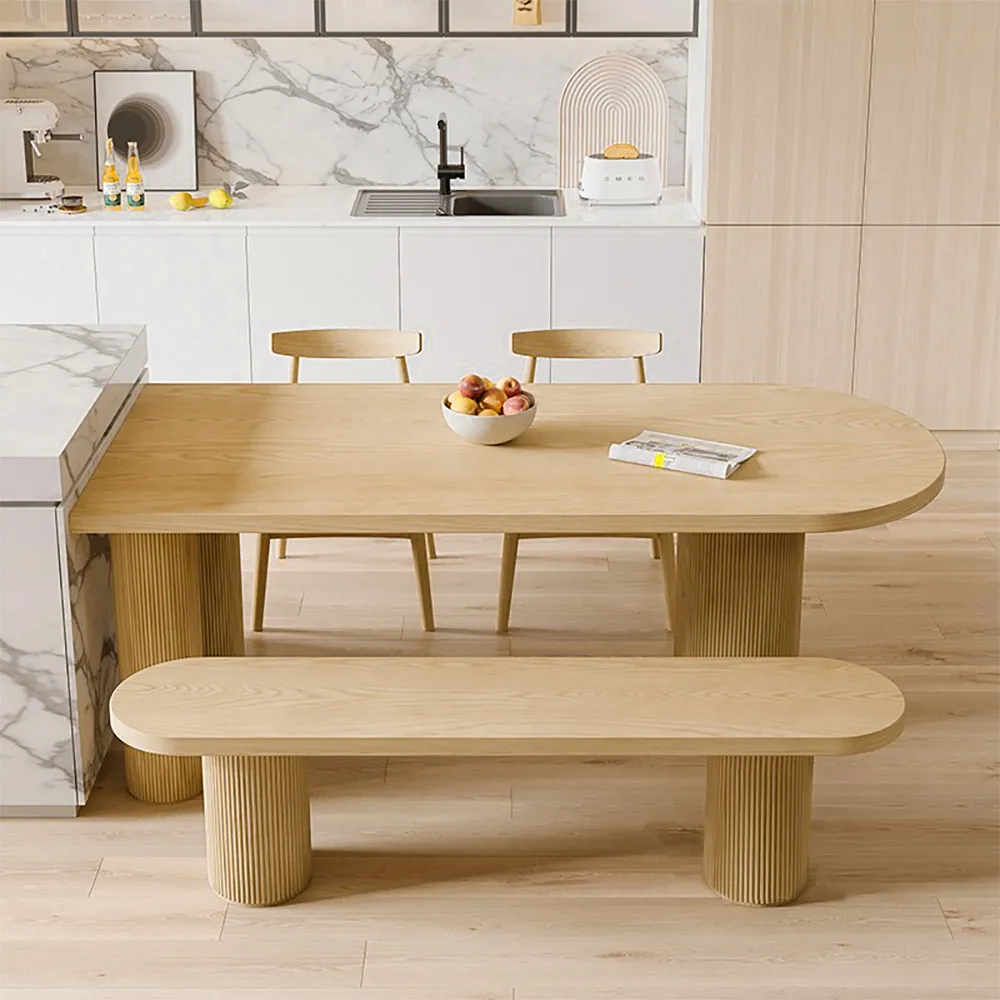 6 seater pine dining table