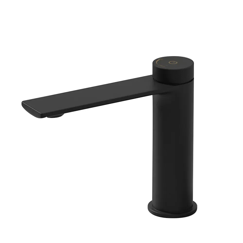 Geomec Simple and Modern Design Single Hole Bathroom Sink Faucet in Matte Black