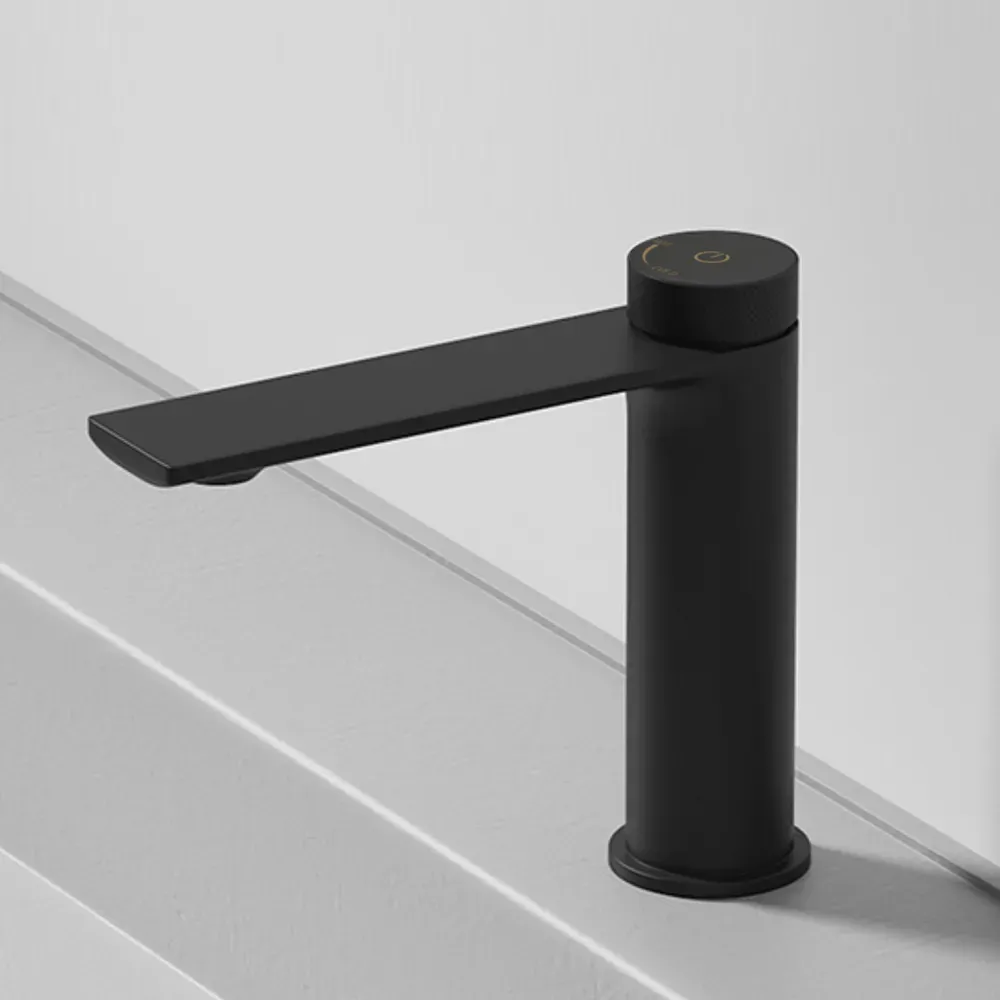 Geomec Simple and Modern Design Single Hole Bathroom Sink Faucet in Matte Black