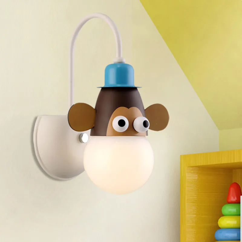 Art Deco LED Wall Light Wall Sconce Animal Monkey Children's Room  Decoration-Homary