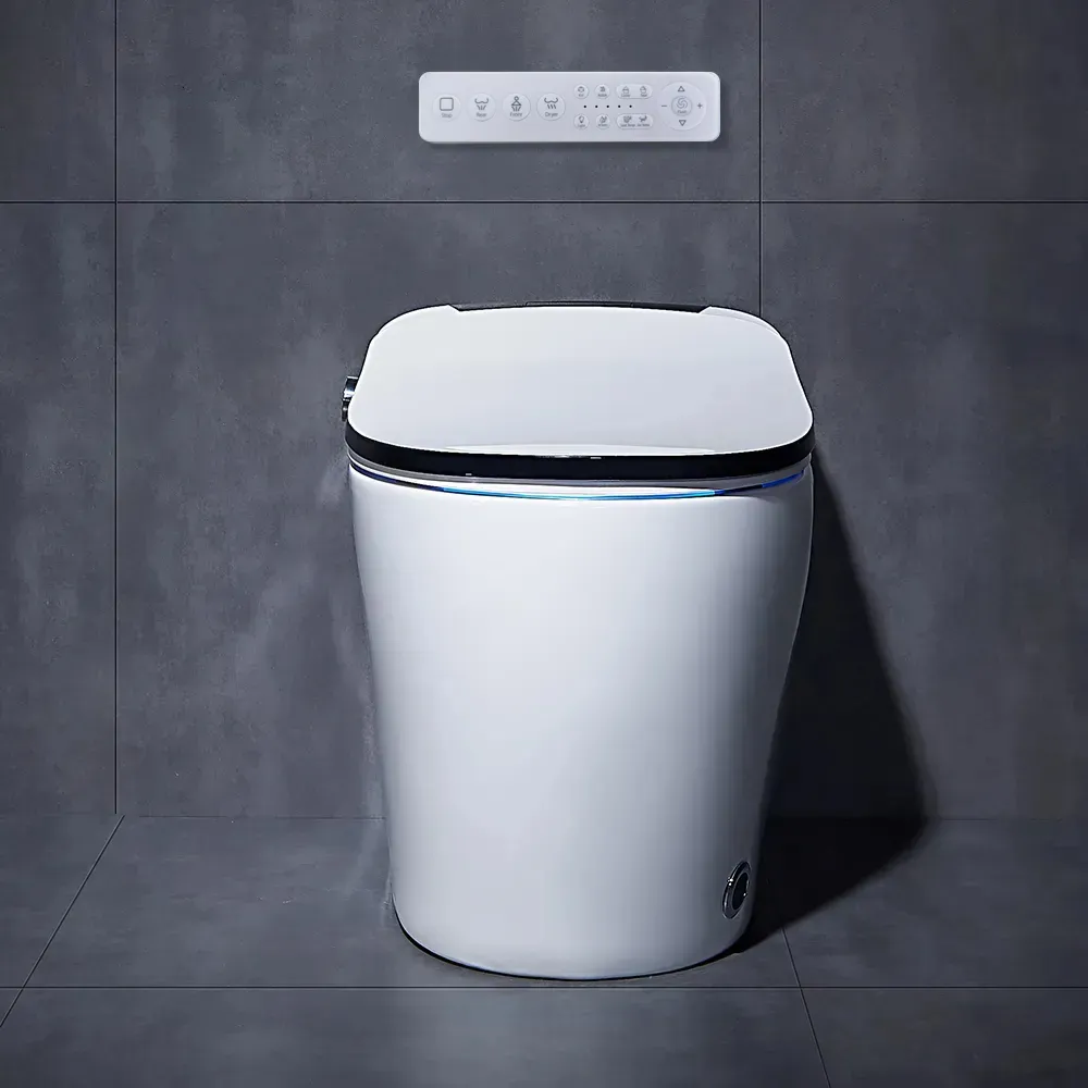Automatic Toilet One-Piece Floor Mounted Self Clean Smart Toilet Tankless 1.32~1.58 GPF