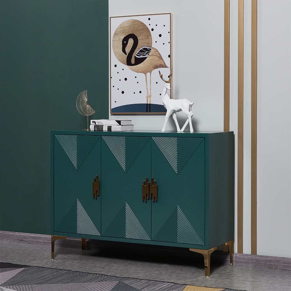 47&quot; Modern Green Shoe Rectangle Shoe Storage with