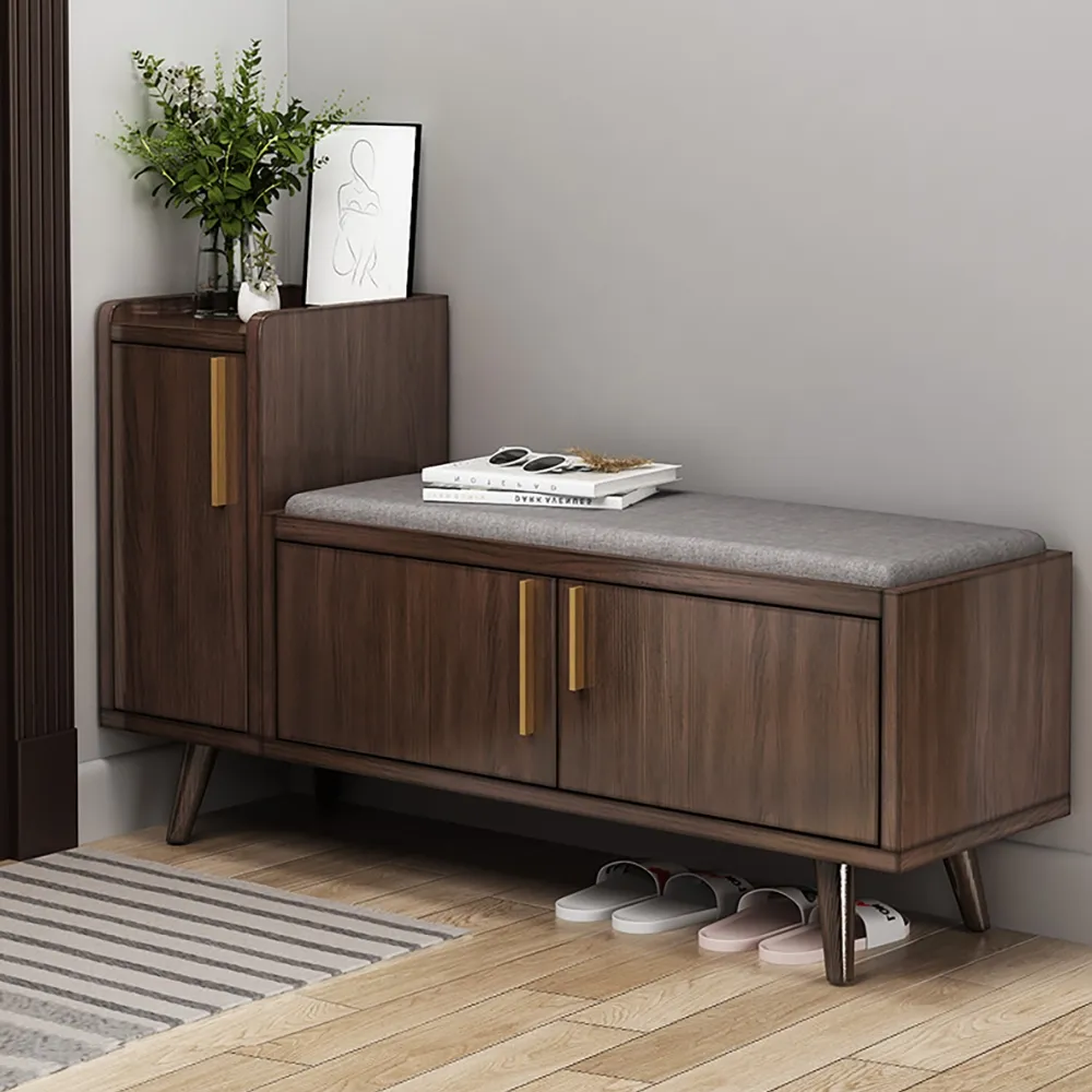 walnut shoe cabinet