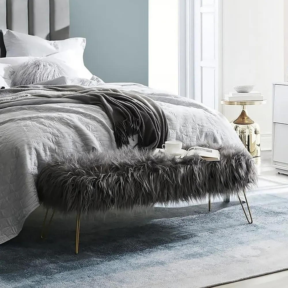 furry storage bench