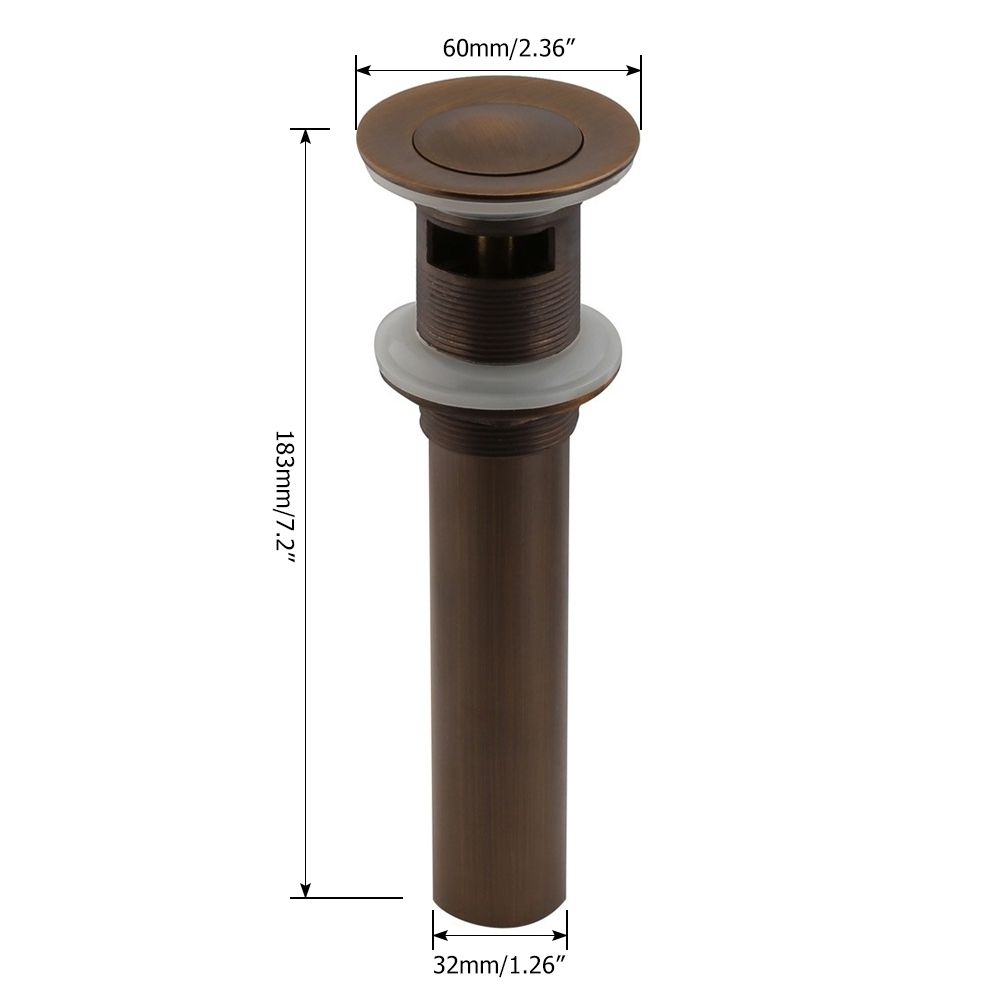 Classic Antique Brass Pop Up Waste with Overflow for Bathroom Basins