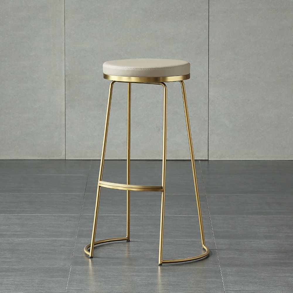 Barhocker in Gold & Beige (Set, 2er)