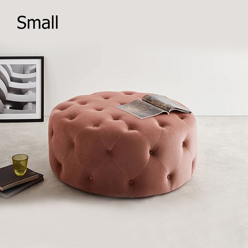 Tufted Ottoman Pink Velvet Ottoman Coffee Table Tufted Cocktail Ottoman