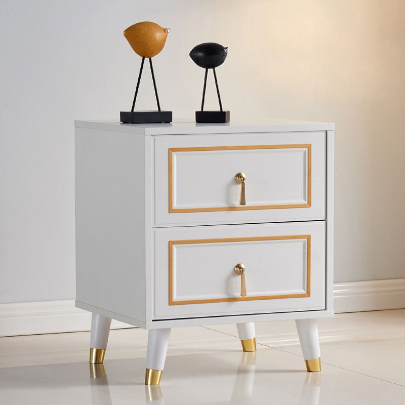 Modern Blue Nightstand with Storage Drawer Bedroom Bedside Table