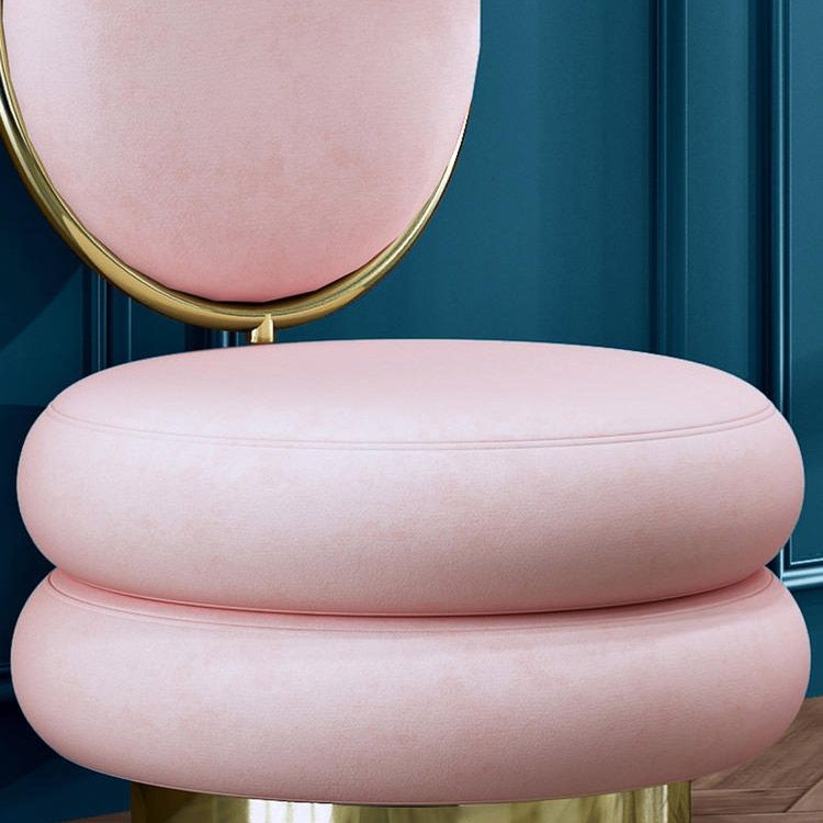 pink and gold vanity chair