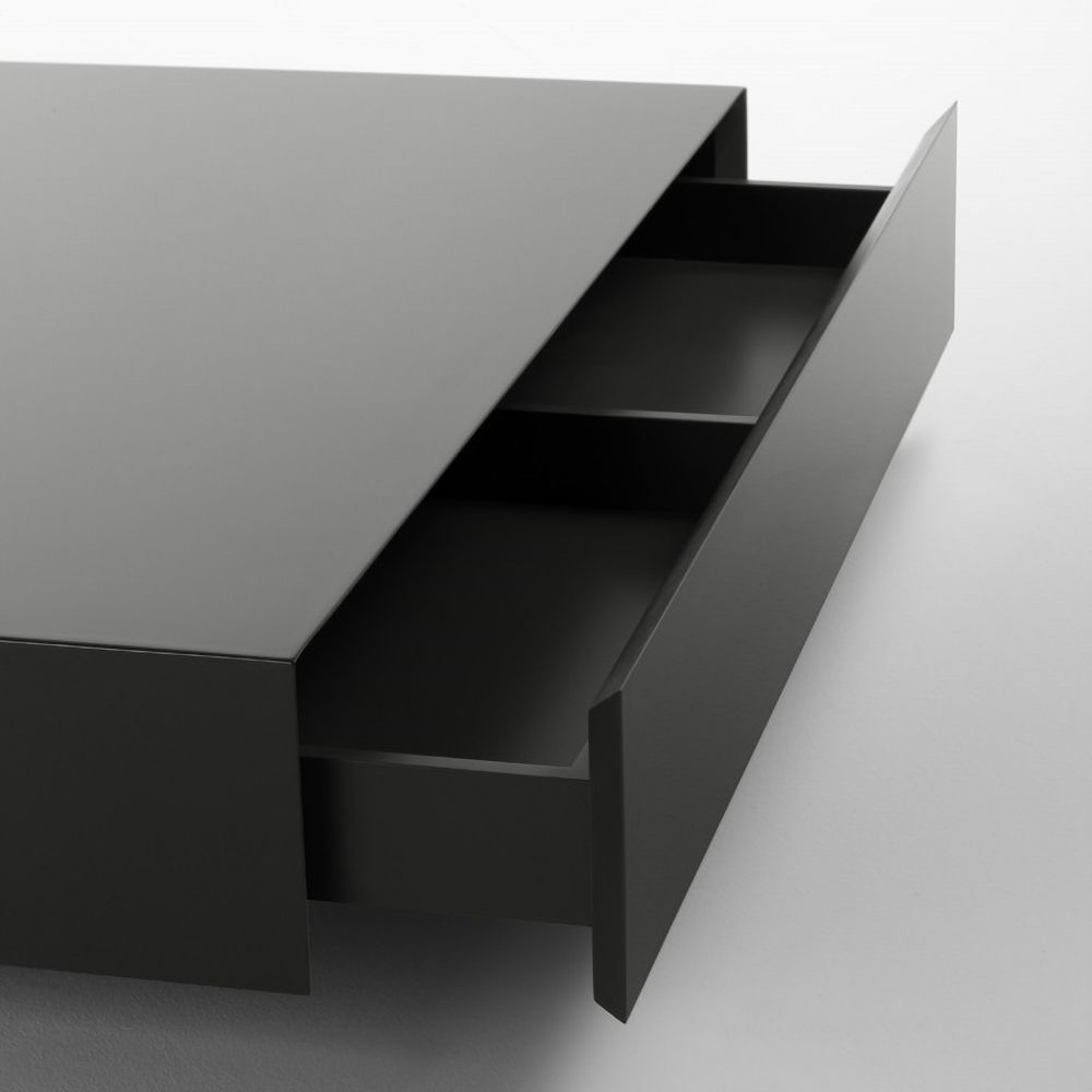 Modern Grey Coffee Table with Storage Square Coffee Table with Drawer